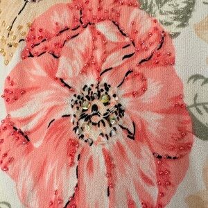 Debbie Morgan Pink and Cream Fabric